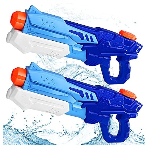 MeiGuiSha 2 Pack Squirt Guns Water Guns for Kids Adults Water Blaster 600ml High Capacity Fast Trigger Summer Toy for Swimming Pools Party Outdoor Beach Sand Water Fighting Toy