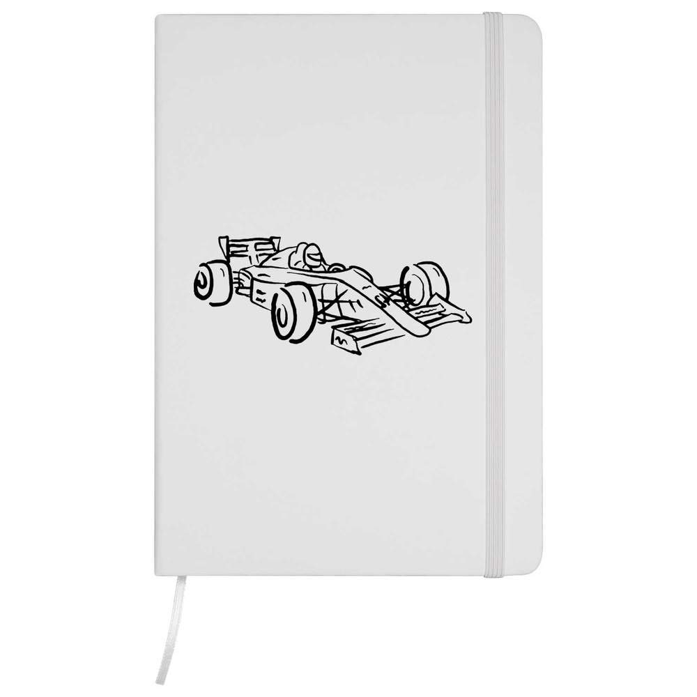 Azeeda A5 'Sports Race Car' White Hardcover Ruled Notebook (NB00023506)