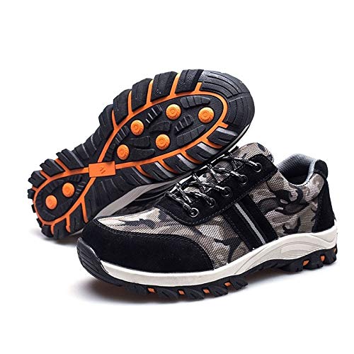 Steel Toe Cap Smash-Proof Safety Work Shoes Protective Womens Mens Lace Skid Classic Tactical Style Hiking Breathable Trainers Boots Elastic Sneakers