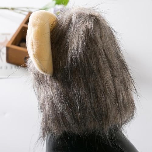 Kumprohu Fantasia de juba de leão para cachorro, peruca de leão para cães | Capacete de leão para ca