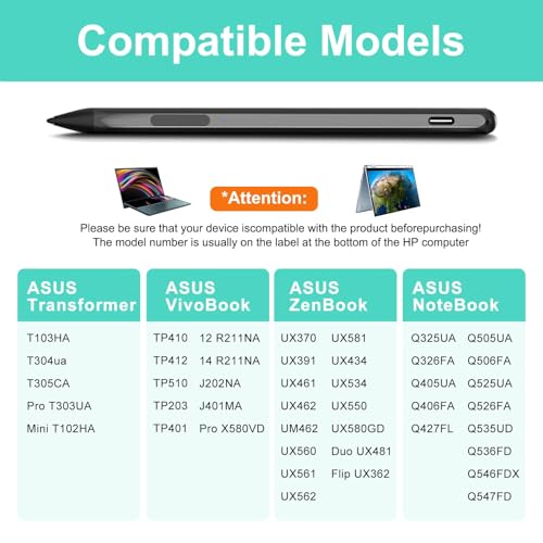 Stylet ASUS Notebook tactile compatible MPP 2.0 haute précision active - 2