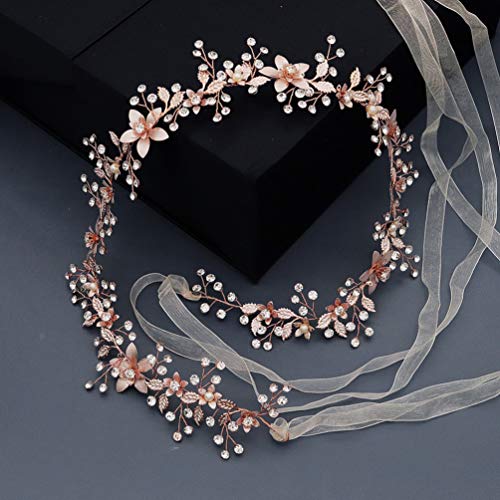 Valiclud Bridal Belt Rhinestones Flower Wedding Dress Chain Crystal Bride Bridesmaids Sash Wedding Party Accessory Rose Gold #TOP4