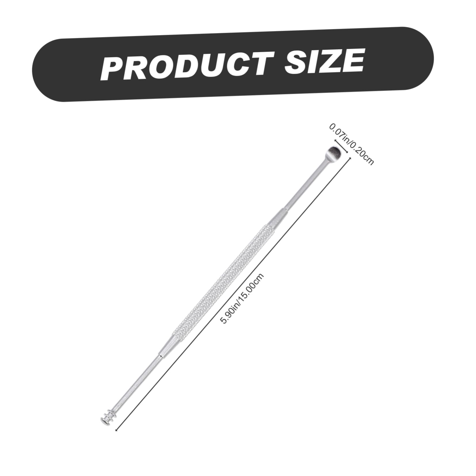 SAFIGLE 1 Set Stainless Steel Ear Spoon Reusable Adults Ear Cleaner with Earwax Cleaning Ear Cleaner Tool for Travel Kit Portable Ear Scoops Ear Wax Removal Tools Silver