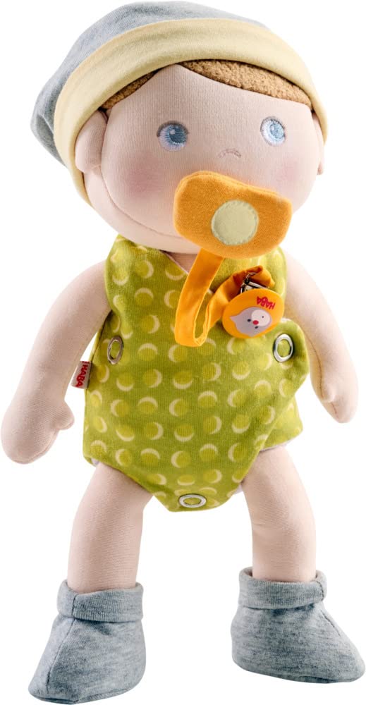 HABA 306637 30 cm Maxime-Doll Baby Gift from 18 Months - 306637 - Colourful, 28 cm