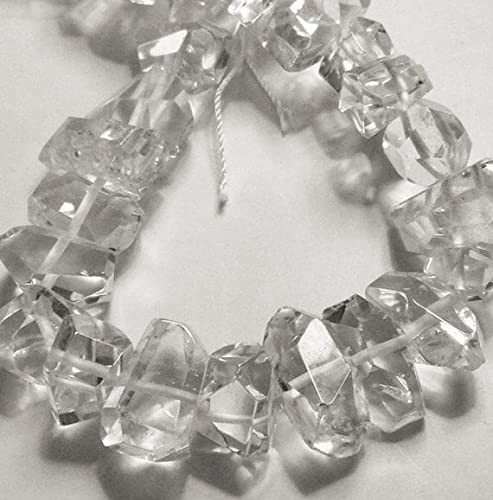 Crystal quartz faceted nuggets LKBEADS : fini les fausses pierres, optez pour le quartz naturel