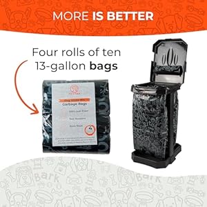 Dog Poop Waste Holder for Outside Use  13 Gallon Outdoor Dog Waste Refill Bags  4 Pack  40 Waste Bag Count waste Bags  Cucciolini Doodles Dog poop waste holder for outside use  13 gallon outdoor dog waste refill bags  4 pack  40 waste bag count waste bags   cucciolini doodles