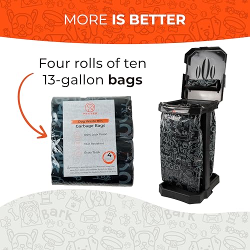 Dog Poop Waste Holder for Outside Use  13 Gallon Outdoor Dog Waste Refill Bags  4 Pack  40 Waste Bag Count waste Bags  Cucciolini Doodles Dog poop waste holder for outside use  13 gallon outdoor dog waste refill bags  4 pack  40 waste bag count waste bags   cucciolini doodles