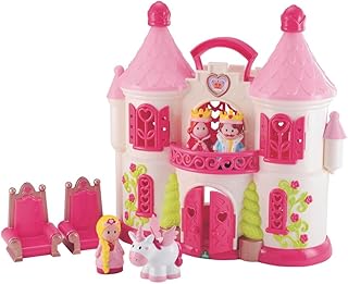 HappyLand Early Learning Centre Fairy Tale Fantasy Palace – Imagination Playset with 3 Royal Figures, Unicorn and Castle for Toddlers Ages 2 to 5 years
