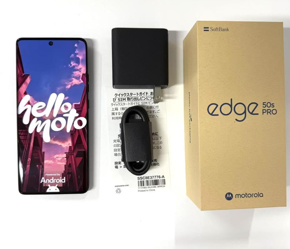 Amazon | 「SoftBank版」SIMフリー edge 50s pro ブラックビューティー