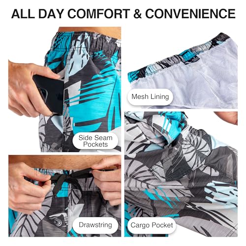 Image of Kanu Surf Men's Big Viper Extended Size Stripe Swim Trunk