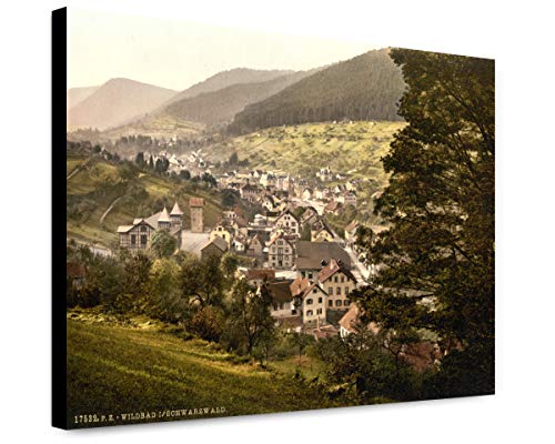 ClassicPix Canvas Print 12x15: Wildbad, Black Forest, Baden, Germany, Circa 1890