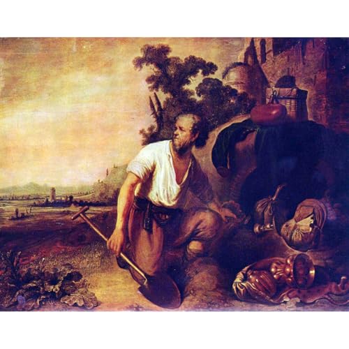 Rembrandt Affiche enroulée de La parabole des tombes au trésor 76x101 cm ARTICULOZY