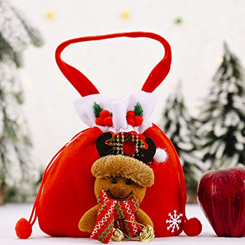 Bolsas de Natal para decoração de Natal com desenho de maçã, ano novo, bolsas de petiscos de Natal,