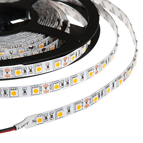 Image of 5M300TAD-NW LED Strip Tape Light, 5M 16.4FT 5400LM 12V DC 72W IP33 LED Tape, Natural White 4000K, 2-Pack