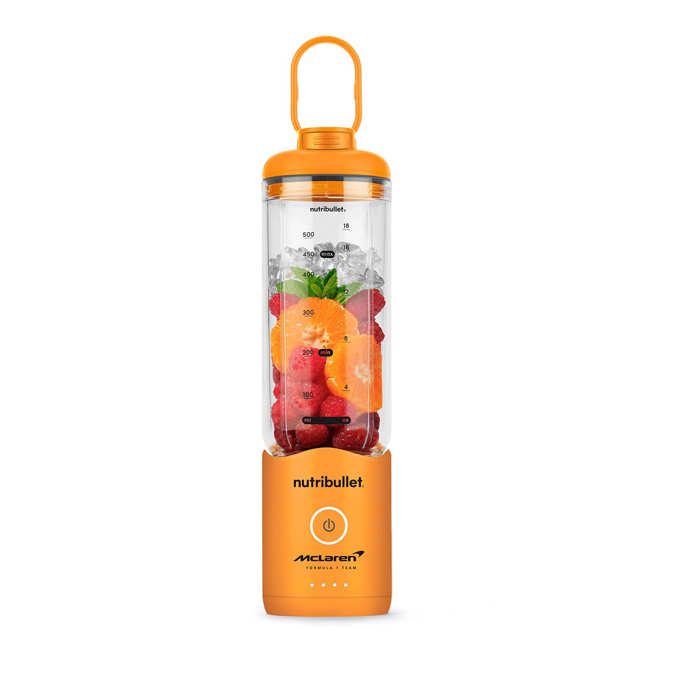 nutribullet Flex - Licuadora portátil en colaboración con McLaren Formula 1 Team & Mastercard - Naranja papaya - 600 ml de alta capacidad - Licuadora de viaje compacta con cuchillas desmontables e