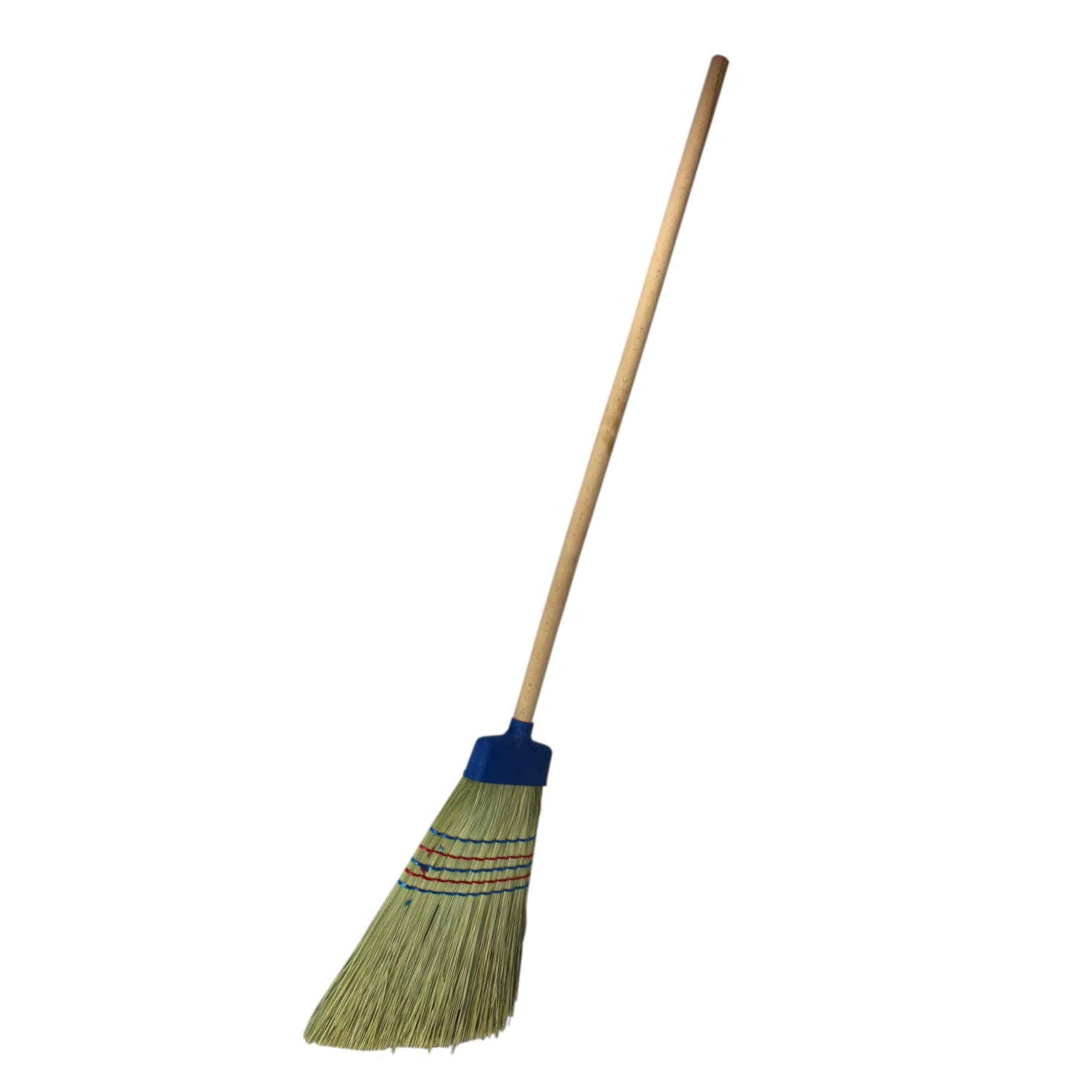 Soladirect Beige 125 Cm Long Handmade Corn Broom Sweeping Brush For Patio Stable Yard Garden Warehouse