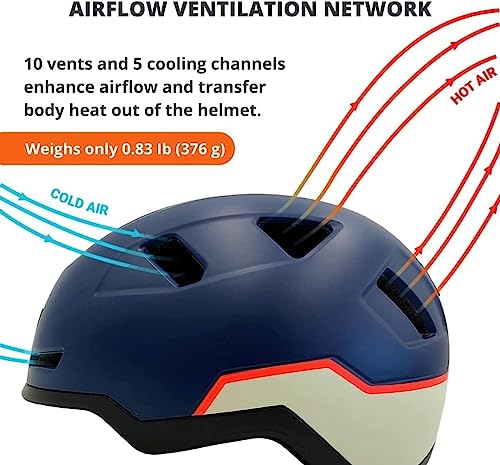 Image of XNITO Bike Helmet with LED Lights - Urban Bicycle Helmet for Adults, Men & Women - CPSC & NTA-8776 Dual Certified - Class 3 E-Bikes, Scooters, Onewheel, Commuter, Mountain