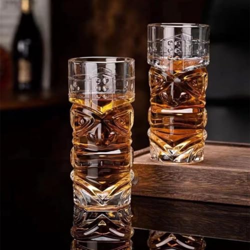 Image of Premium Tiki Glasses 420 ML Modern Bar Cocktail &Mocktail Drinking Glasses, Highball Lead-Free Glasses, Tumblers for Water,Beer, 4 Pieces, Transparent(BL-01, 4 Count (Pack of 1))