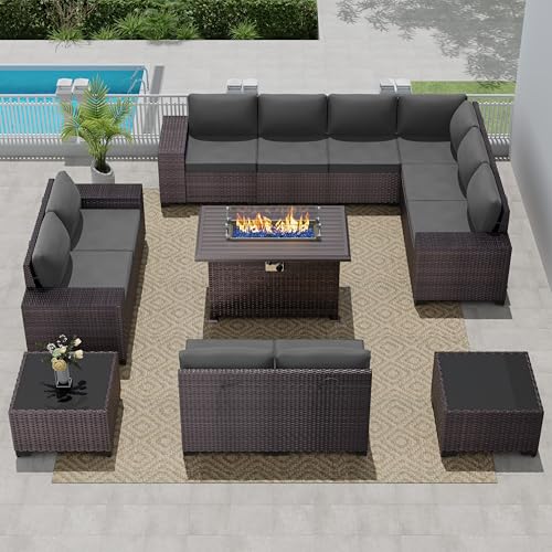 RTDTD 13 PCS Outdoor Patio Furniture Set,Outdoor Sectional Furniture with