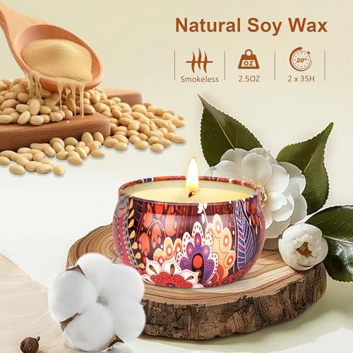 Scented Candle Gift Set for Women, Hand Lotion Gift set, Mini Hand Lotion Bulk with 2 Pack Aromatherapy Candles for Bridesmaid, Birthday, Valentine's, Mother's Day, Christmas - Image 6