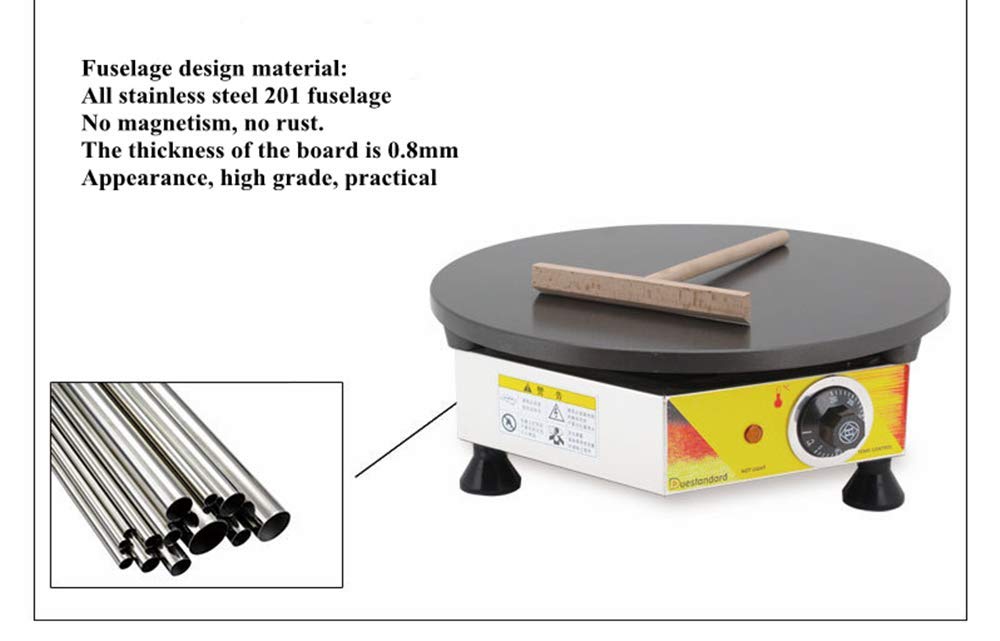 ALDKitchen Crepiere Crépière électrique antiadhésif cuisinière avec contrôle de température réglable Dissipateur thermique (39.5 cm de diamètre)