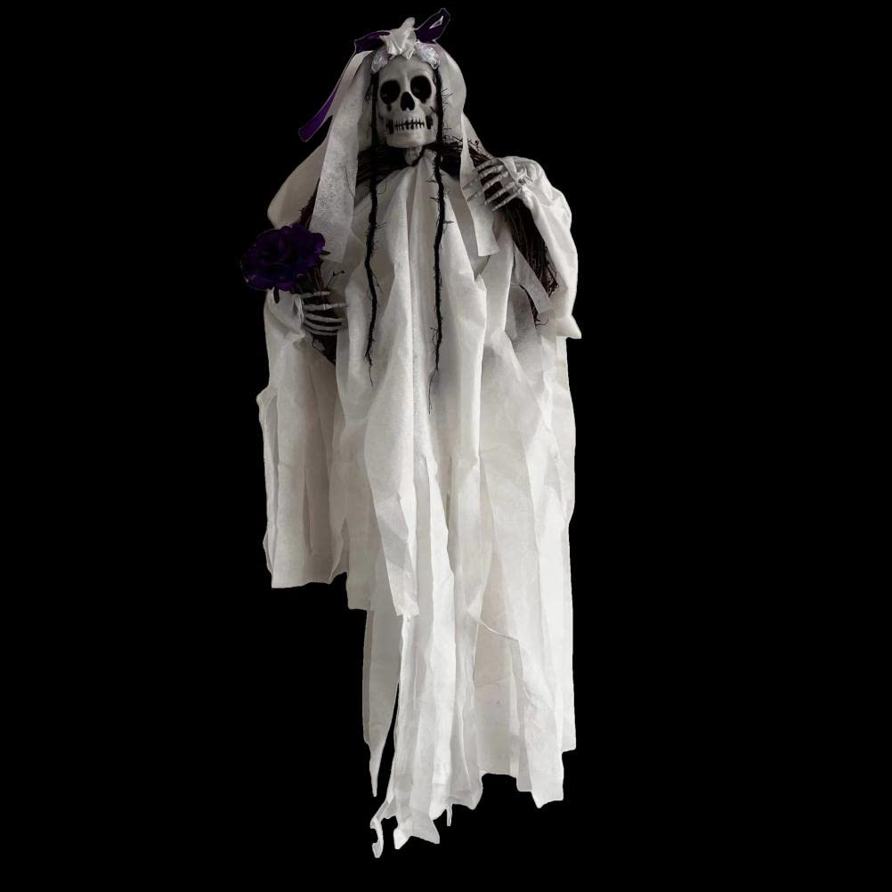 Decoraciones de Halloween, Fantasmas Colgantes Decoraciones de Halloween al Aire Libre, 35 * 16 Pulgadas Colgantes Esqueleto Fantasma Segadores para Halloween Accesorios de Casa Embrujada Suministros