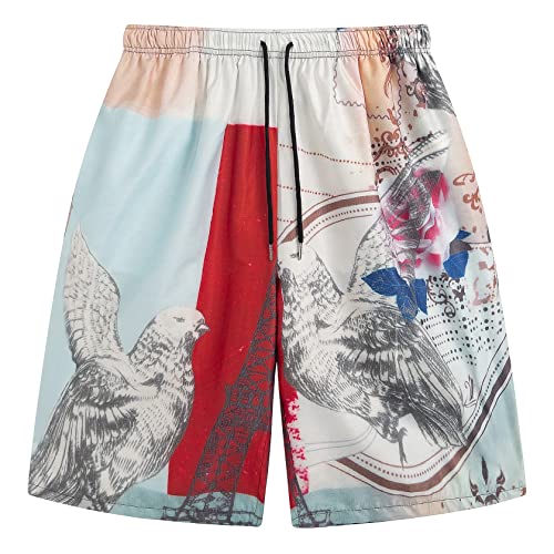 Image of PRIJOUHE Mens Kimono Set Japanese Haori & Shorts 2 Piece Summer Outfits