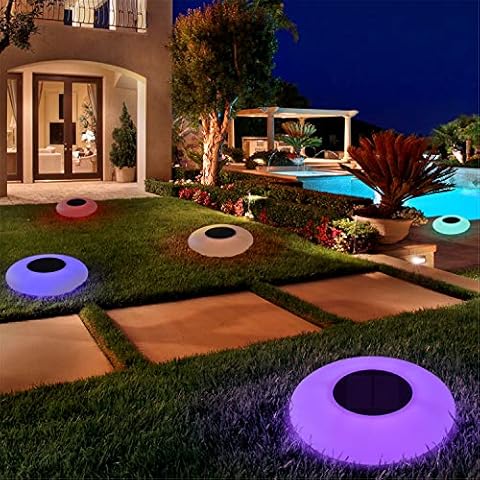 Blibly Solar LED Lights Inflatable,Swimming Pool Lights Solar Floating Light Floating Pool Lights with Multi-Color LED Waterproof Outdoor Garden Lights (L) 1pc Cover