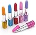 Dazzling Toys Adorable Bling Rhinestone Lipstick Pens - Pack of 12 Assorted Colors
