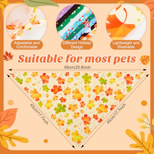 Weewooday 50 Pcs Holiday Dog Bandanas Bulk for Valentine's & St. Patrick's Day, Easter Happy Birthday Summer Soft Bibs Adjustable Triangle Bandana for Small Medium Large (25.6 x 17.7 x 17.7 Inch) - Image 4