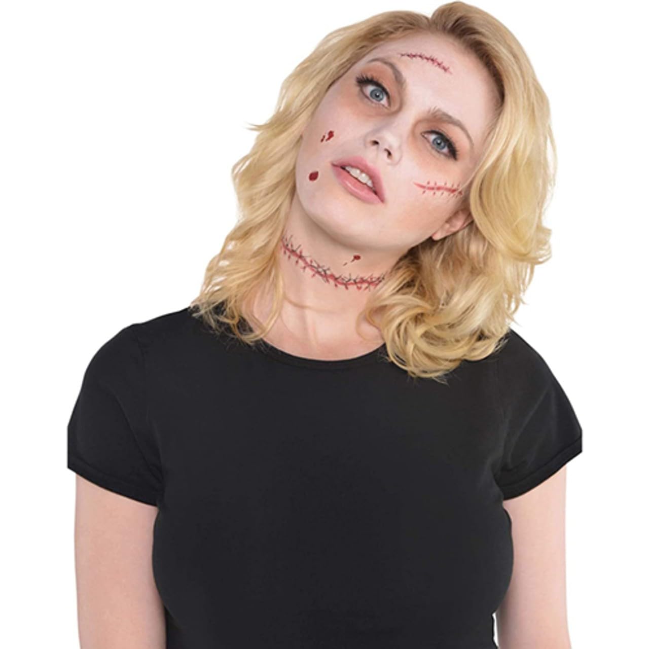 Amscan Wunden-Tattoos Mit Naht, 14 Stück – Fake-Narben Für Halloween, Karneval & Mottopartys, Einfach Aufzutragen