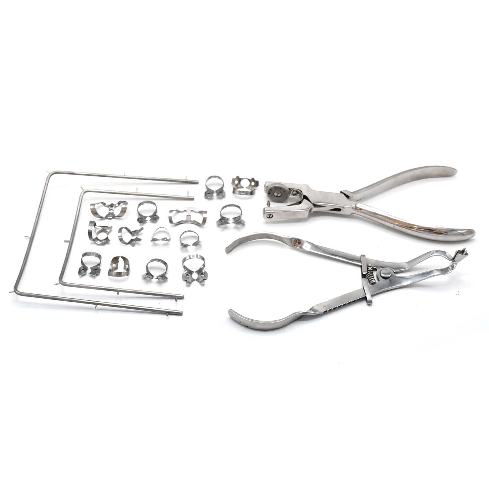 AAProTools Starter Endodontic Clamp Kit Set 18 Pieces Dental Filling Instruments Set.