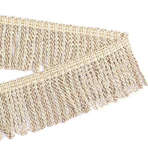 Bel Avenir Curtain Fringes Bullion Fringe Trim 5.5 Yard X 3 Inches Fabric Trims Sewing Diy Decoration For Curtain Sofa Clothes - Beige #TOP19
