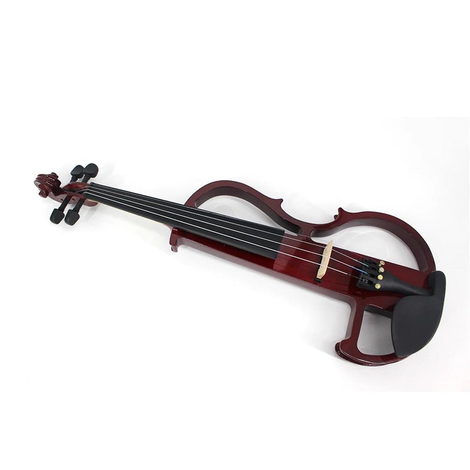 Violín instrumento musical Violín 4/4 De Madera Maciza Eléctrico Silencioso(Red wine)