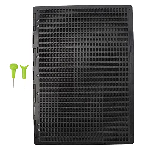 Braille Slate 27 filas 30 celdas | Herramienta de escritura de plástico negro para ciegos | Ayuda de llenado de firma/formulario | Con diseño de lápiz óptico y agarre seguro