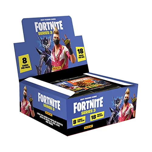 Panini Fortnite Series 3 Trading Cards - Hobby-Box mit 18 Flowpacks