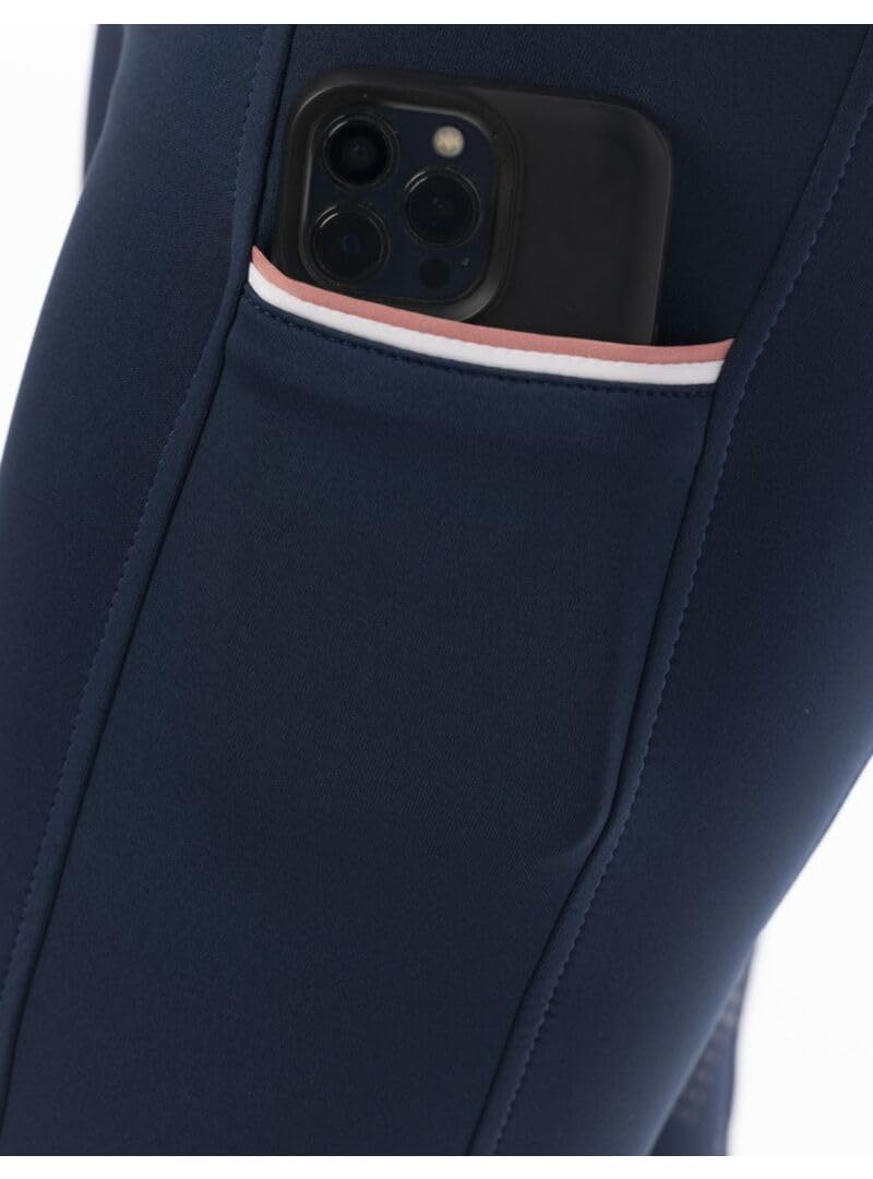 Riding World - Reitleggings für Damen Agadir | Leggings zum Reiten | Reithose mit Silikon-Vollbesatz & breitem Bund | Reiterhose mit 2 Handytaschen | Damen Reitbekleidung in Marineblau | Größe 38