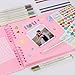 Gotideal 80 Pages Scrapbook Album with 10 Metallic Markers, Craft Paper Photo Album for Wedding and Anniversary, Family DIY Scrapbook Accessories with Scrapbooking Stickers Corners(Pink)