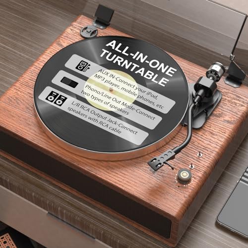 Platine Vinyle avec Haut-Parleurs Intégrés Bluetooth Vinyles Tourne Disque à Courroie Arrêt Automatique 33/45 Tours Sortie RCA Entrée AUX - Les Beatles, Paul McCartney, John Lennon, RIngo Starr, George Harrison Platine Vinyle avec Haut-Parleurs Intégrés Bluetooth Vinyles Tourne Disque à Courroie Arrêt Automatique 33/45 Tours Sortie RCA Entrée AUX – Image 4