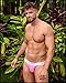 Bang Men's Underwear -Cotton Thong - Premium Skin Soft Texture Athletic Sport Support Fashion Prints (PINKFLUENCER - L)