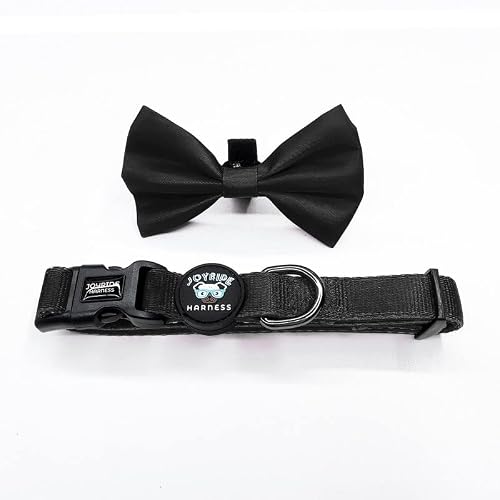 Joyride Harness Dog Collar with Removable Bowtie - Adjustable and Breathable for All Dog Breeds, Strong D-Ring and Heavy Duty Buckle, for Pet Lovers