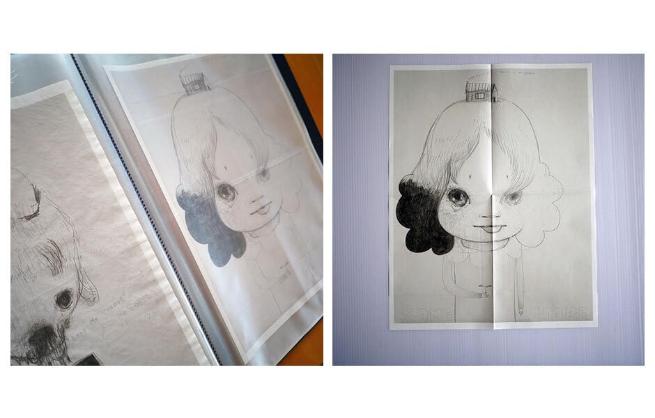 奈良美智　絶版ドローイングファイル　新品未開封 作品集】飾れるドローイング72点＆B2ポスター封入！〜奈良美智