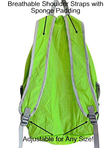 Mochila Deportiva Plegable Wild Pack Verde Lima Ligera miniatura 6