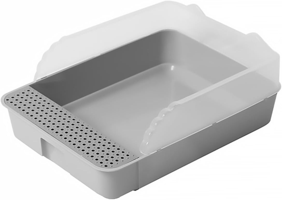 Semi Enclosed Cat Litter Box for Kittens Removable -Splash Design Easy to Litter Pan and Spacious Interior for Comfortable Use