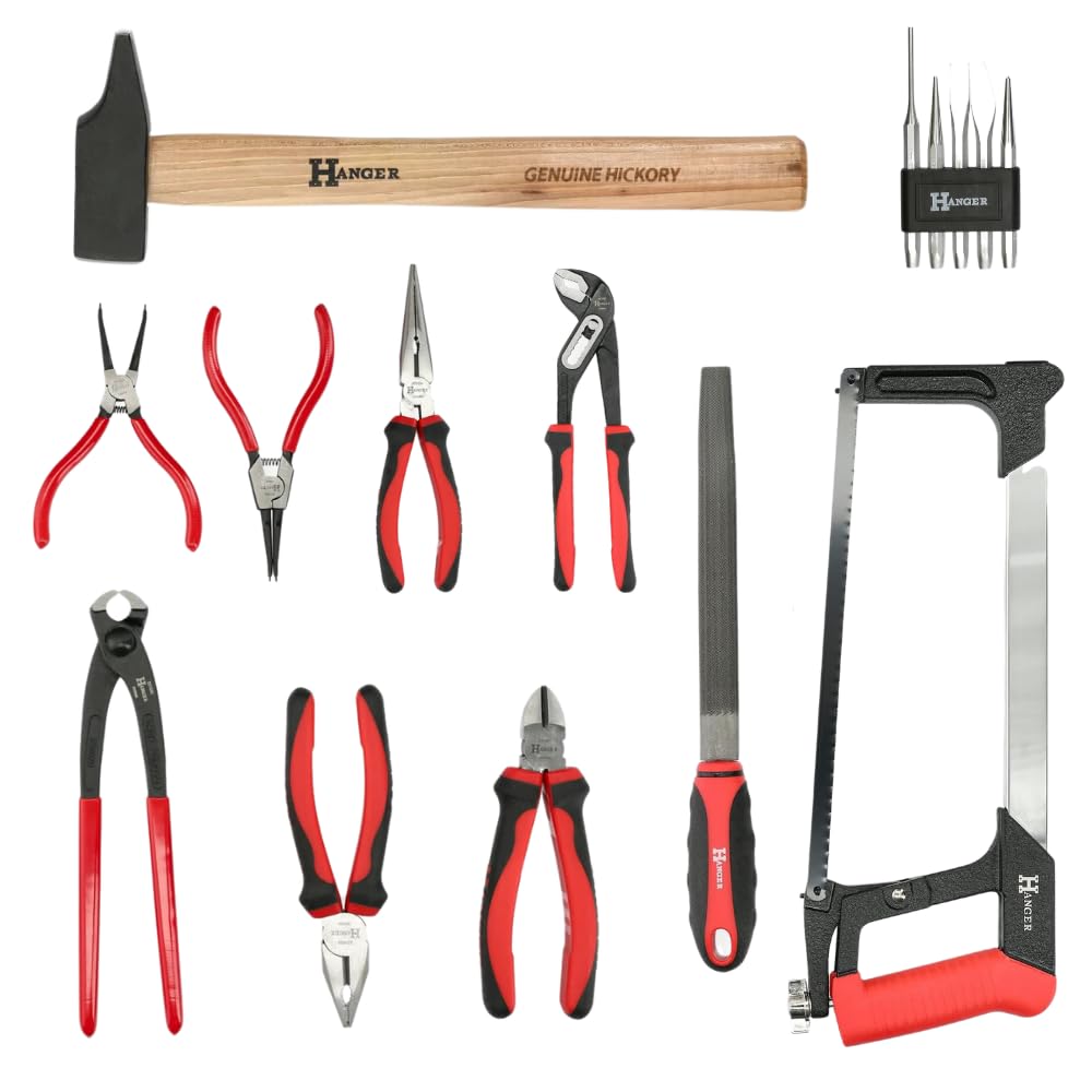 Caisse à outils complète pour le quotidien, 121 pièces, Pinces et coupe-tout, Scie, tournevis et Clés mixtes, Outillages à main, Douilles et accessoires en 1/4", 1/2" - Multiples embouts