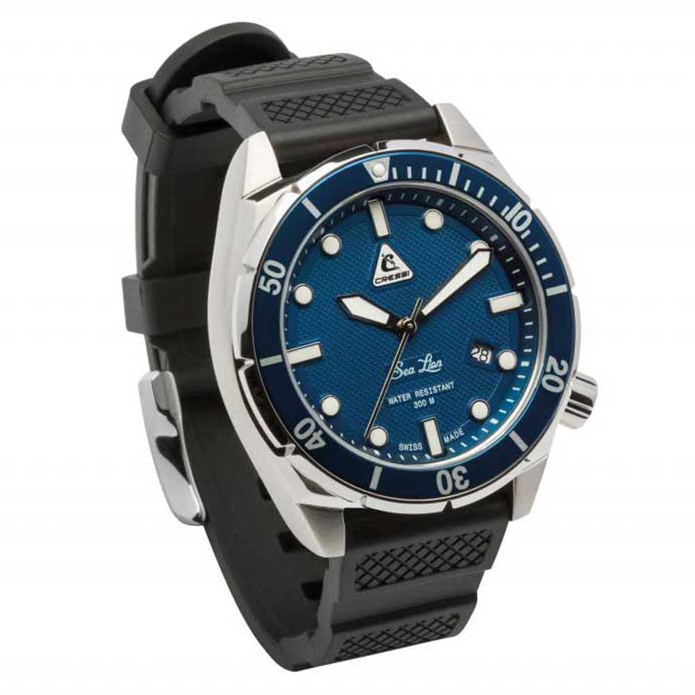 Cressi Sea Lion Watch 300m - Professional Diving Watch Silver/Blue