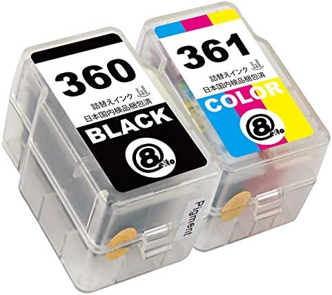 Amazon.co.jp: BC-361 3色カラー + BC-360 ブラック【顔料】 4色セット 