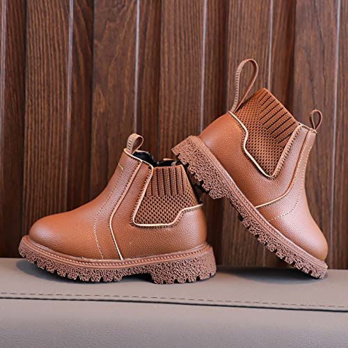 Girls Boys Children Ankle Boots Kids Low Heel Booties Fashion Side Zipper Short Flat Shoes Kids Heels4