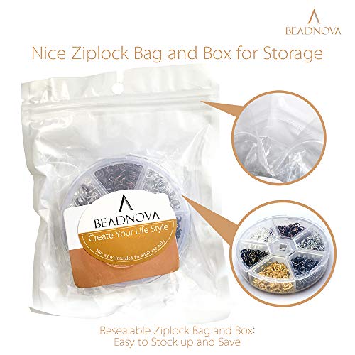 Beadnova 6Mm Jump Rings For Keychains Assorted Colors Open Jump Rings For Jewelry Making (900Pcs) #TOP6