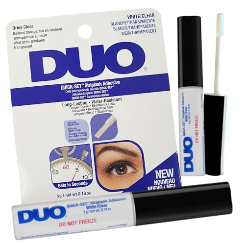 Wasser-resistenter DUO Kleber für Wimpern und Augenbrauen geruchlos vegan (1 duo dark blue)